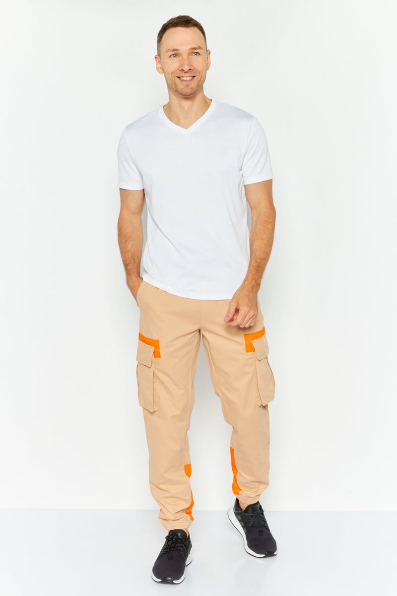 TRIBE OF 6 سروال كارجو رياضي للرجال مناسب للخارج، بني - Image 2